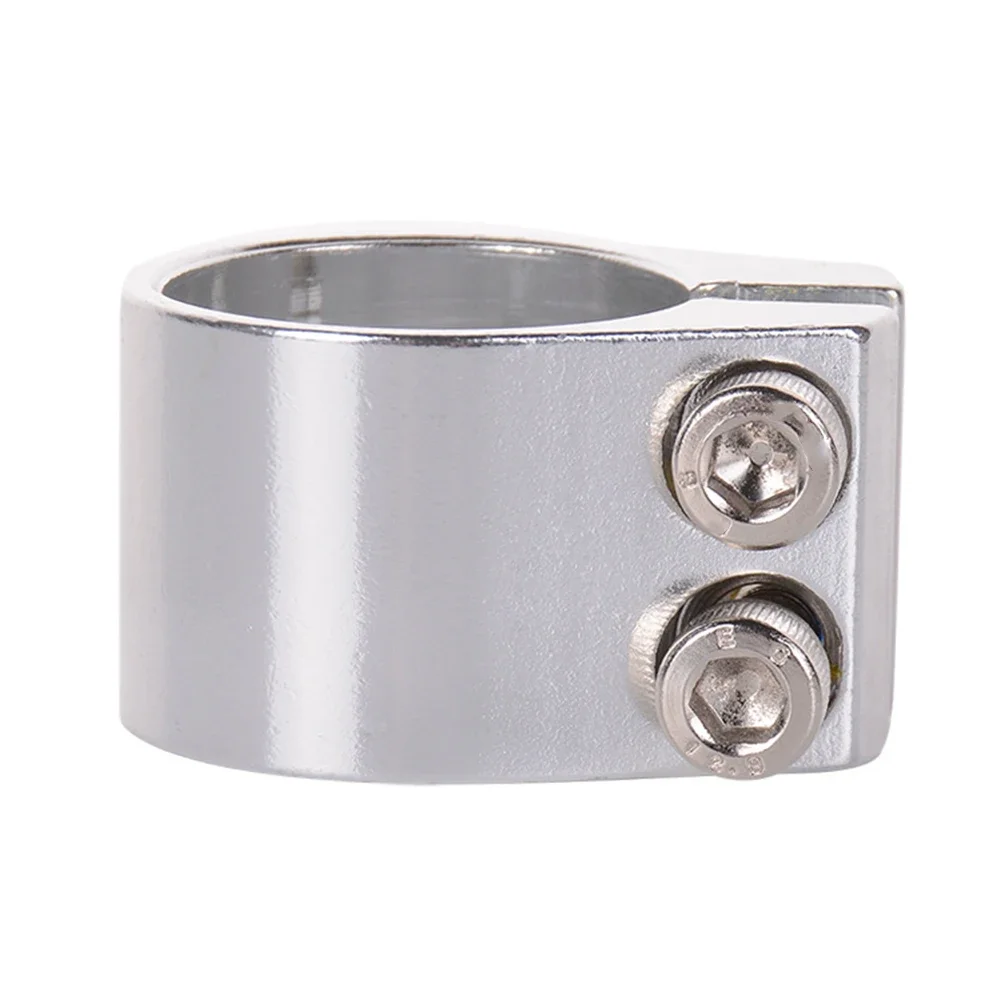 내구성 있는 블랙 더블 레이어 단조 합금 시트 포스트 클램프, 31.8mm 더블 볼트 교체, 자전거 부품, 신제품
