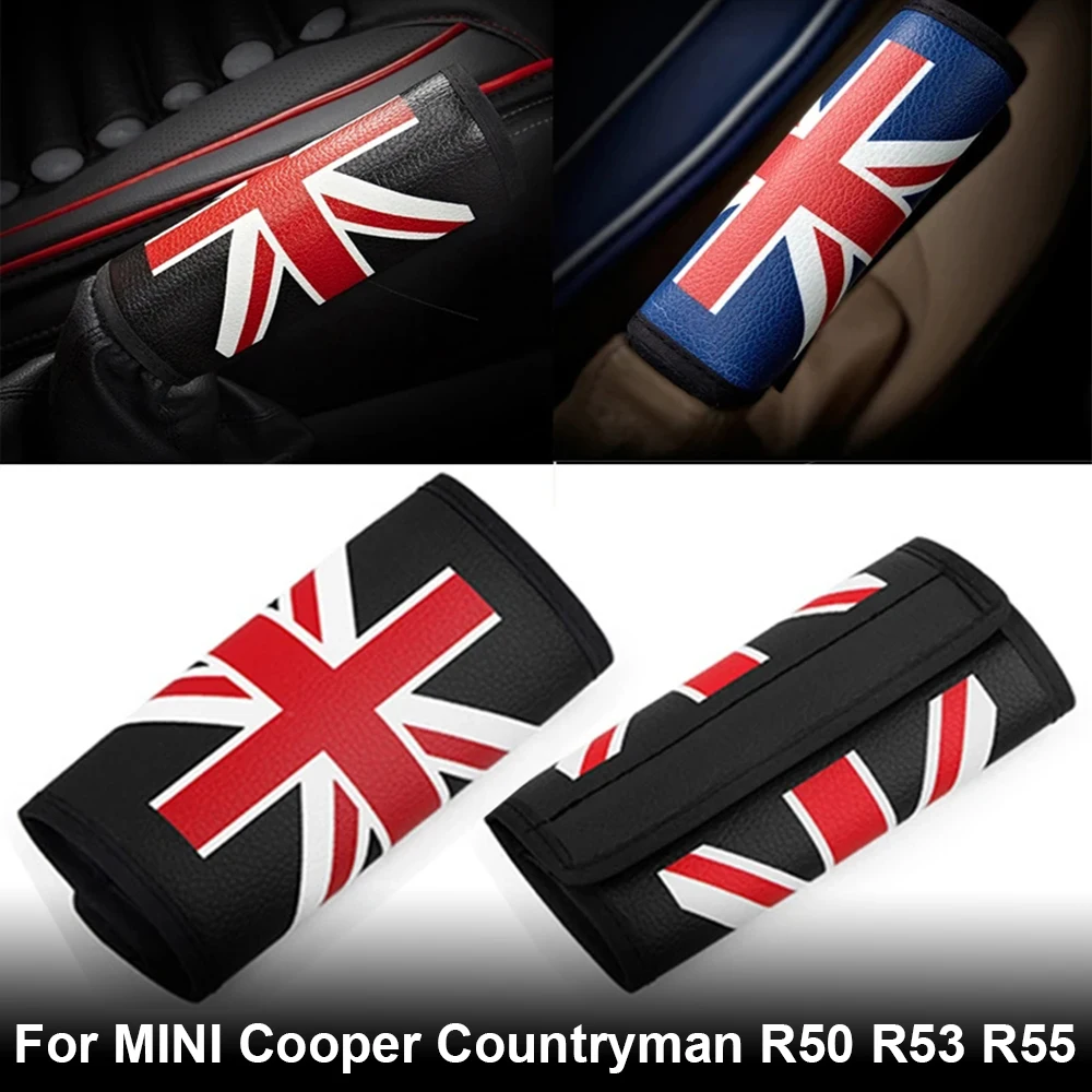 Leather Car Handbrake Grip Cover Anti Slip Protector Sleeve Auto Interior Accessories For BMW MINI Cooper Countryman R50 R53 R55 hand brake cover