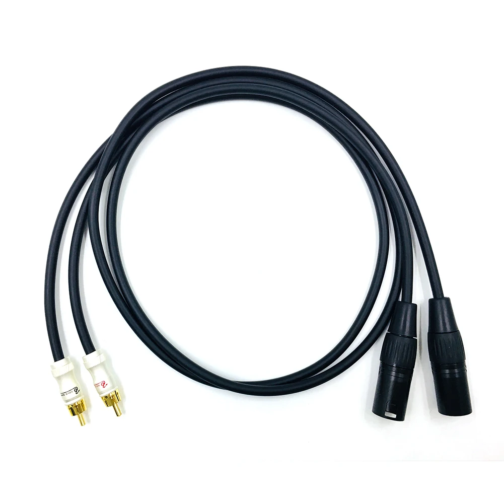 

HIFI 2RCA Male to Dual XLR Male Audio Cable / Thickened Wall Budweiser RCA + Canare L-4E6S Cable