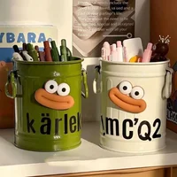 1 Pc cartoon pen holder, simple storage holder, for office storage, desk storage, home study storage (random letter stickers) 3