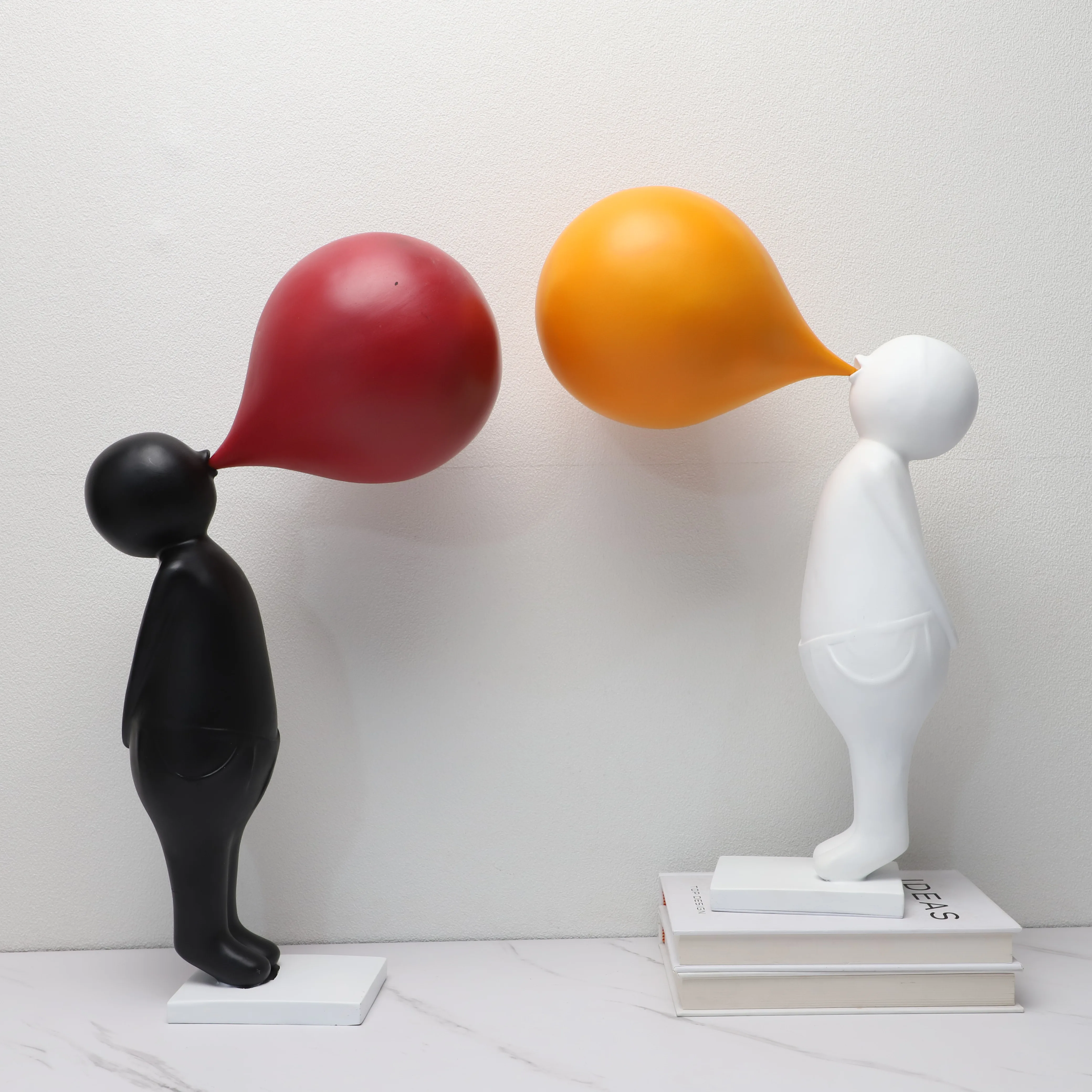 

Nordic resin blowing bubble ornaments bedroom study living room desktop porch soft decorations