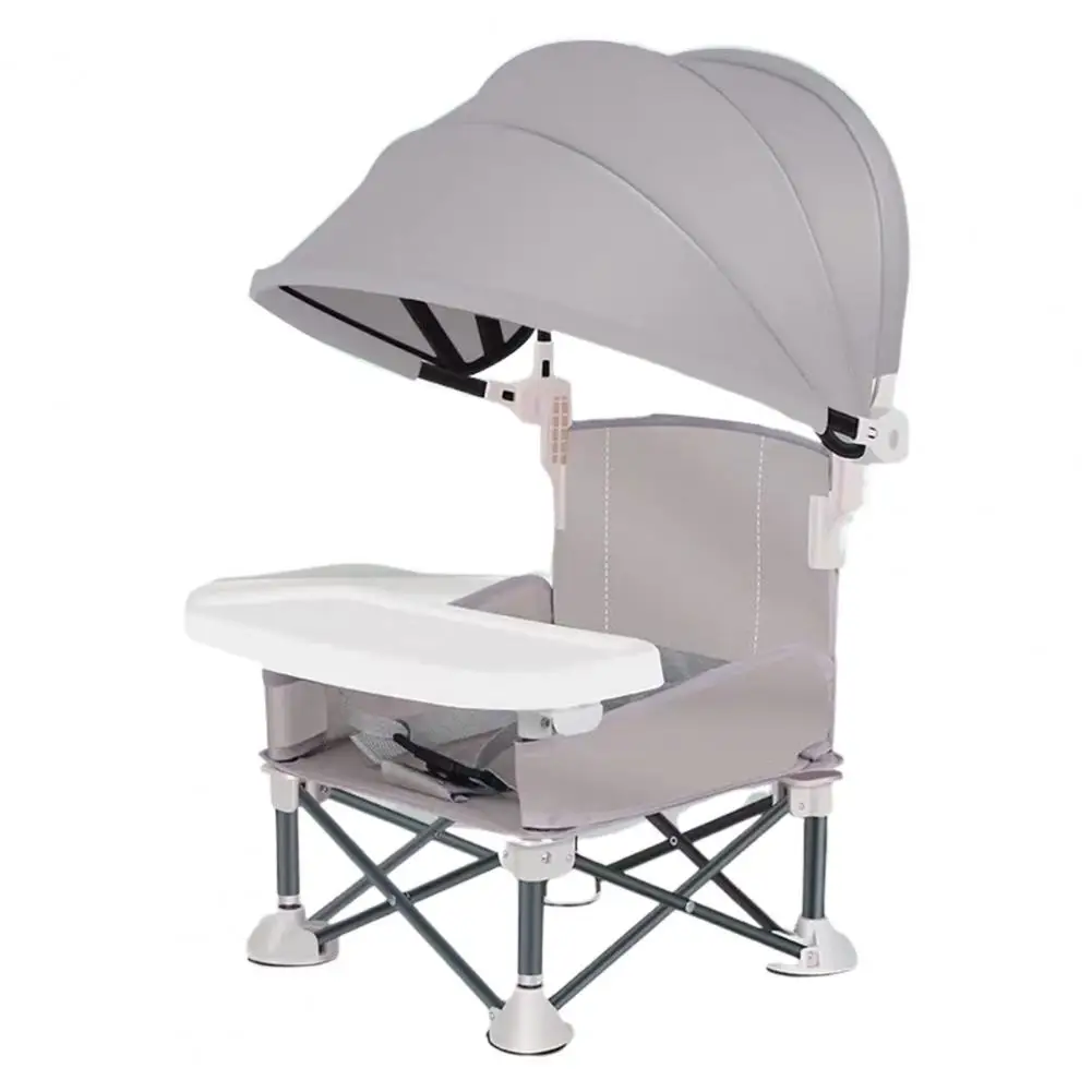 Foldable Toddler Chair 3-point Harness Storage Bag Adjustable Straps Removable Tray Portable Feeding Chair folding chair