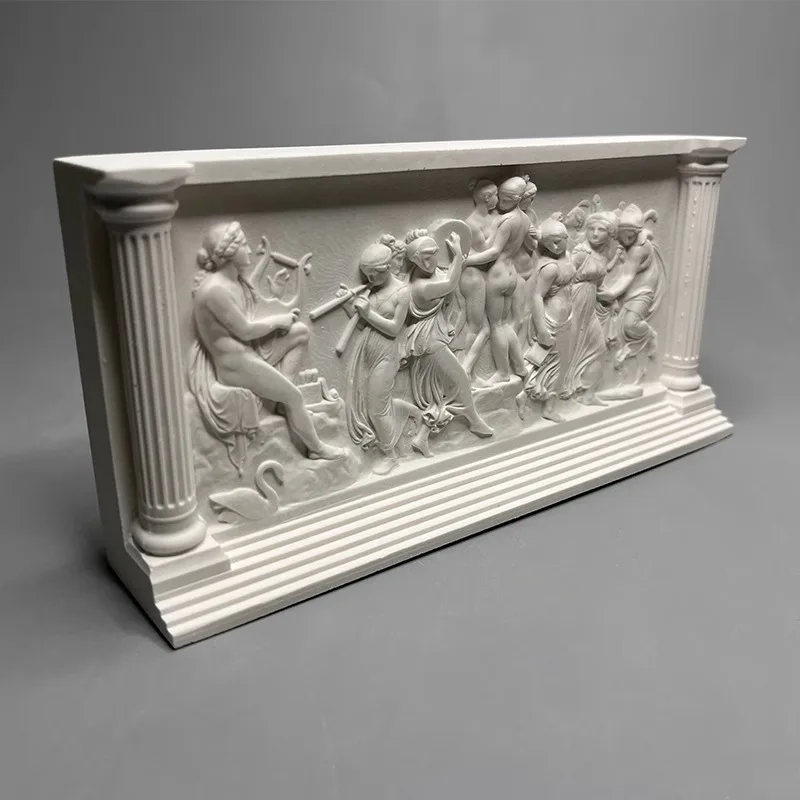 Dancing Muse Stereoscopic Printmaking Figures Relief Plaster Statue Desk Decoration Characters Sculpture Room Aesthetic Decor
