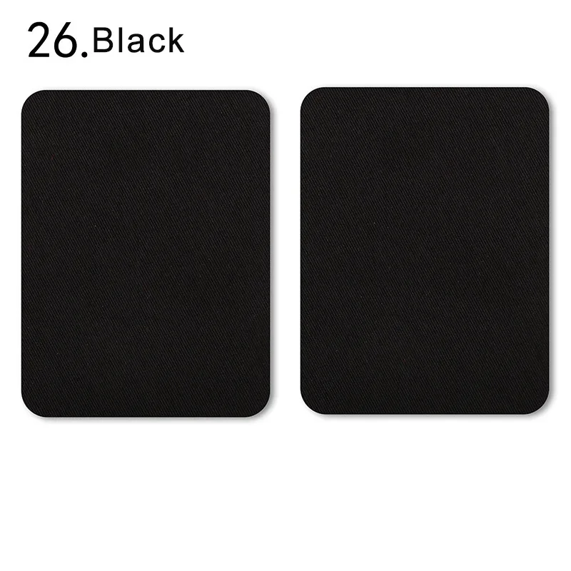 Set of 4 Multi-Colored Iron-On Fabric Patches for Clothing Repair and Decoration