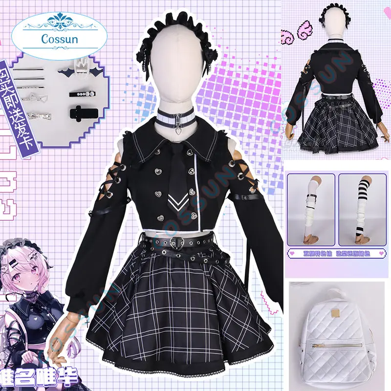 

Аниме Vtuber Nijisanji Shiina Yuika Косплей Костюм Униформа милая Лолита платье женский рюкзак