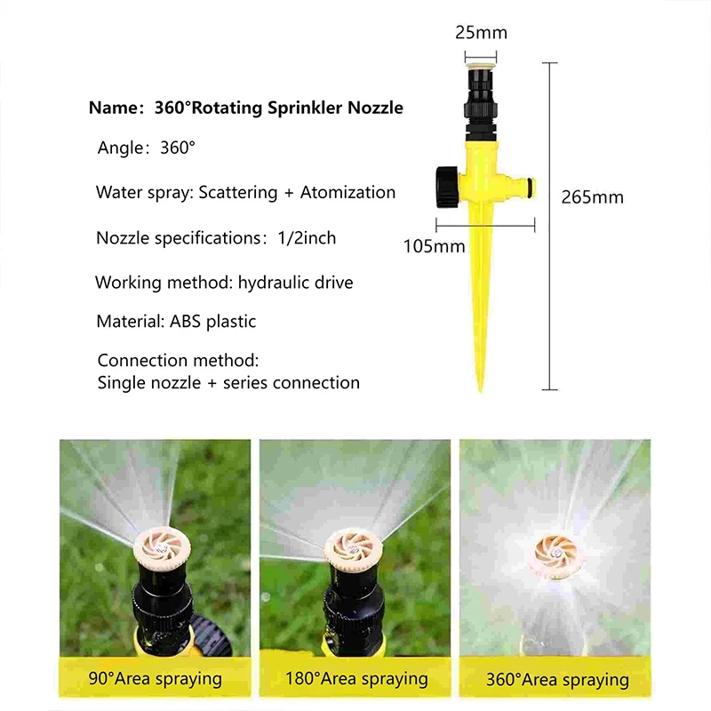 Garden Sprinkler Irrigation Sprinklers Watering System Agriculture Plant Farming Supplies Nozzles Gadgets Lawn
