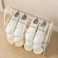 4 Layers Simple Shoe Rack Wear Resistant PP Material Storage Rack Elevated Design Modern Minimalism Shoe Organizer and Storage 2
