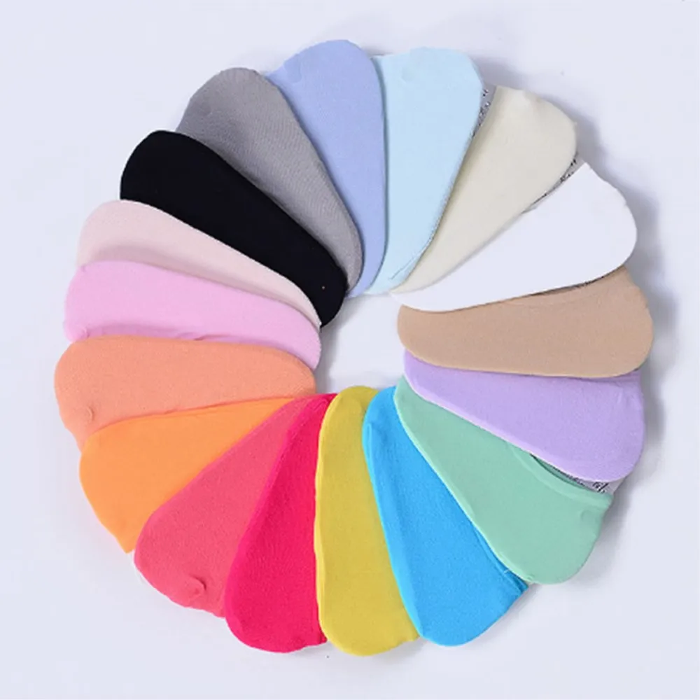 Candy-Colored Women's Magic Socks Velvet Hidden Short ankle socks Kids children  Breathable No-Show Women's Socks Wholesale 5