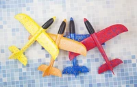 4pcs Foam Glider Planes LED Airplanes Hand Throwing Toy 37/48cm Flight Mode Inertia Planes Model Aircraft for Kids Outdoor Sport 2