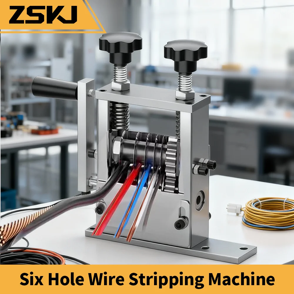 ZSKJ Double Drive Wire Stripper Machine 1-17mm Scrap Copper Wire Stripping Tool for Leftover Cable Efficient Recycling Equipment