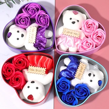 Bear Soap Rose Gift Box Valentines/Mother Day Gift 1