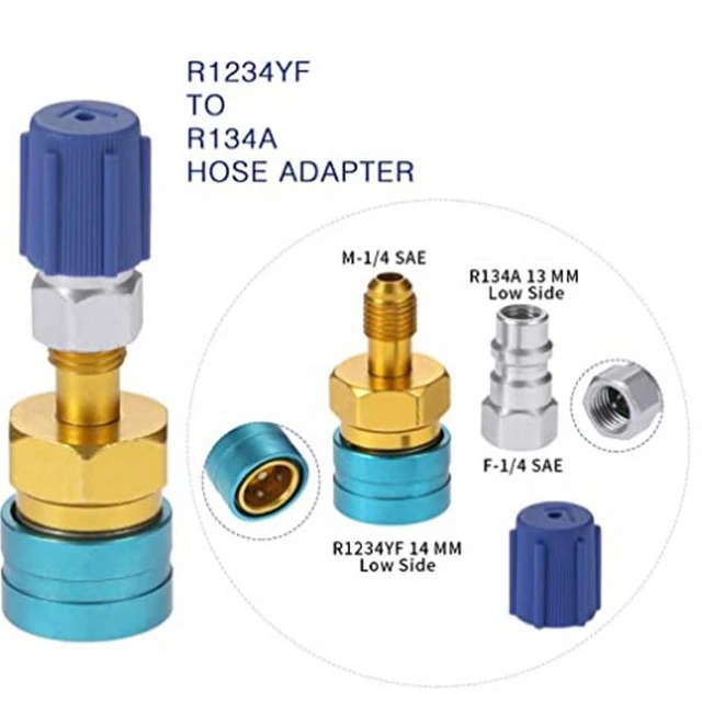 Quick Couplers Connectors Adapters R1234yf To R134a High Low Side Adapter  Fitting Connector Car Airconditioning Fitting