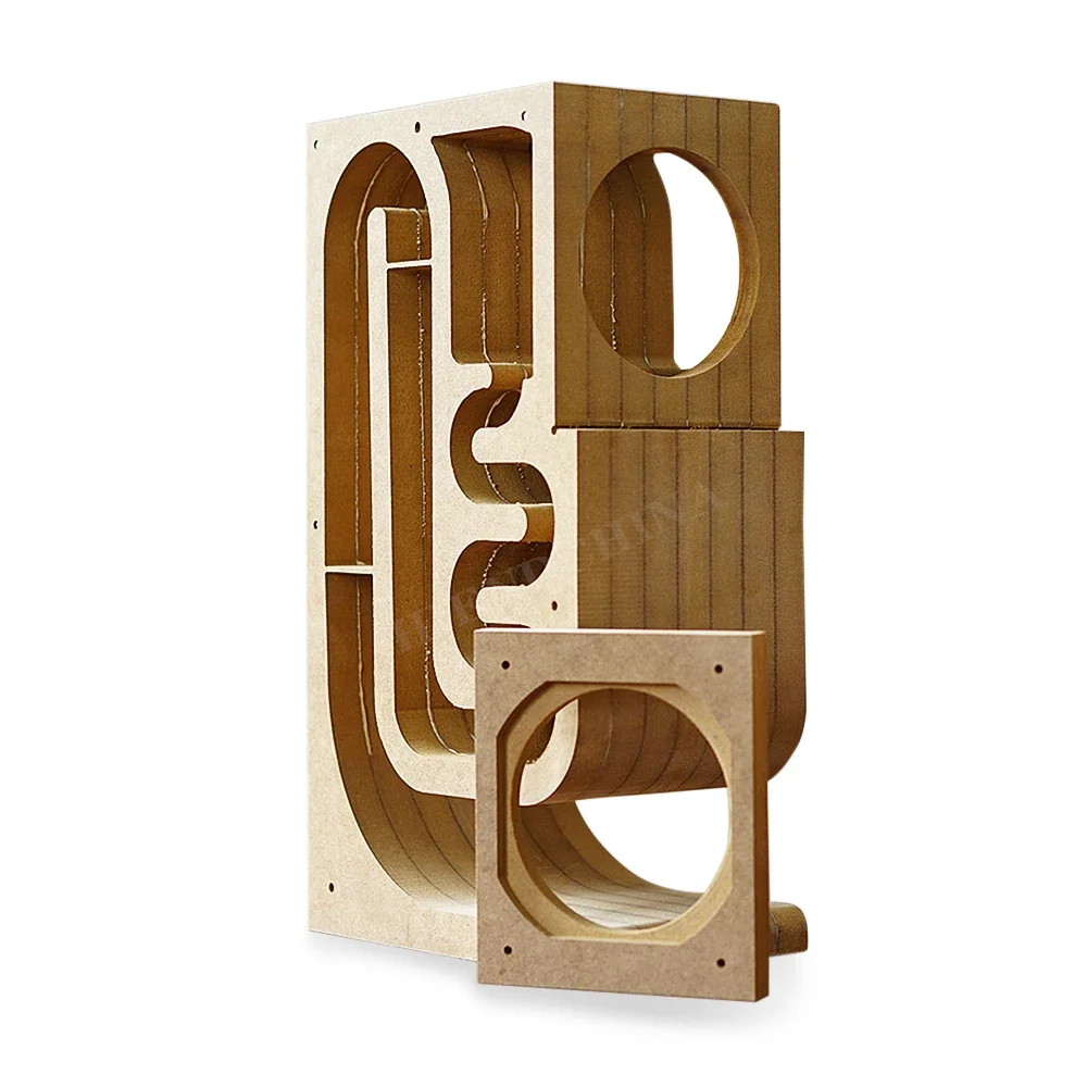 K-004 3 Inch/4 Inch Full Frequency Labyrinth Speaker Empty Box Box Bluetooth Bookshelf Hifi Bile Machine