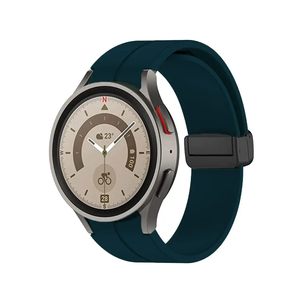Originales Silikonarmband für Samsung Galaxy Watch 7, 6, 5, 4, FE (44 mm, 40 mm) / 5 Pro (45 mm), magnetisches Armband, Watch6 Classic (43 mm, 47 mm), Armband. – Detail 3