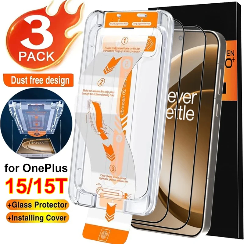 Easy Install HD Tempered Glass Screen Protectors with Dust-Free Installation Kit