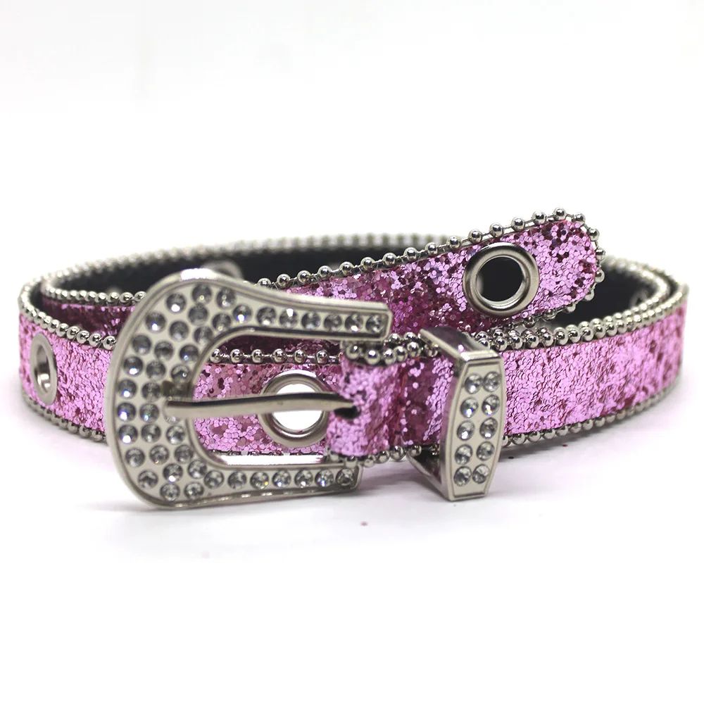 2023 New Rhinestone Luxurious Design Belt for Women Pin Buckle Jeans Skirt Accessories Waistband Fashion Trend Ladies Belts