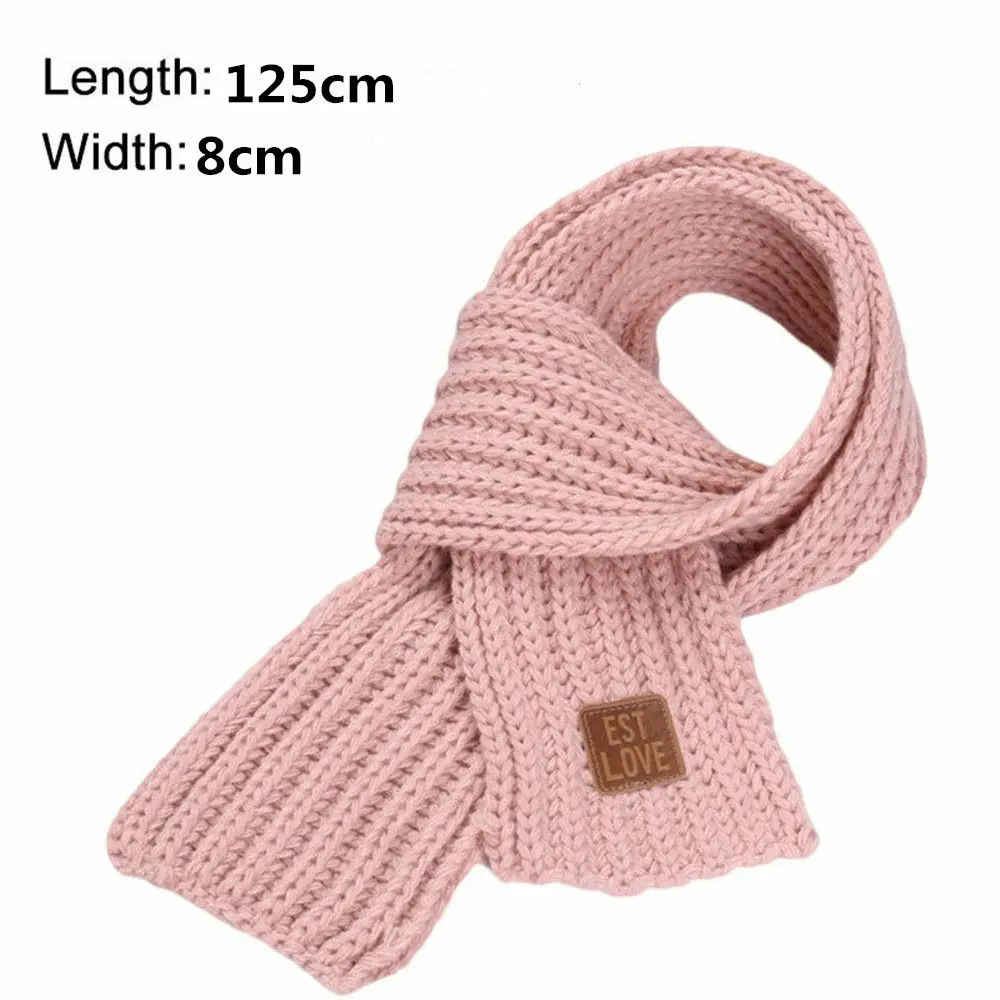 Winter Soft Thick Knitted Scarf Warm Neck Warmer Kids Scarf