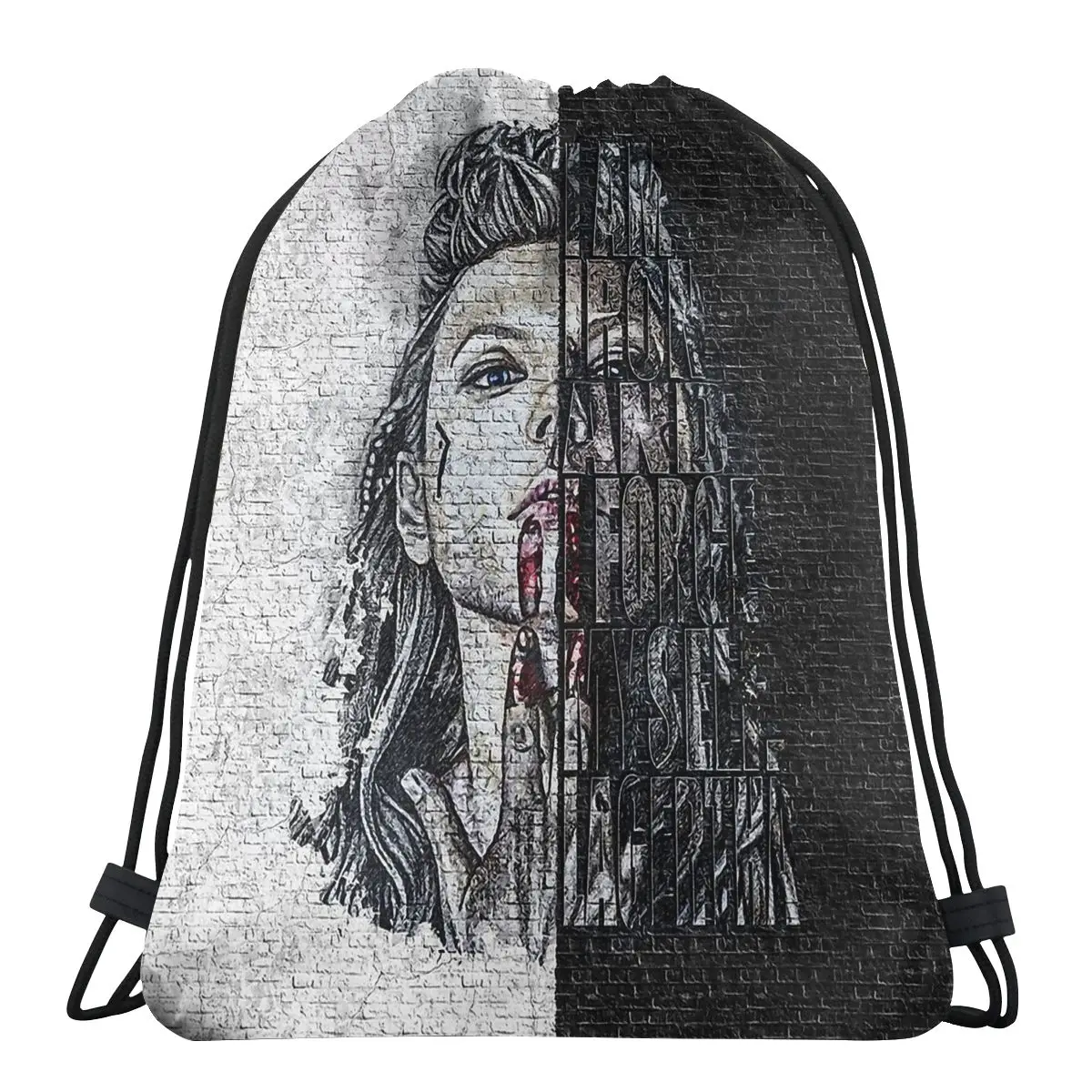 

Lagertha Quote Vikings Kawaii Drawstring Bags School Shoe Teen Portable Rucksack Pouch