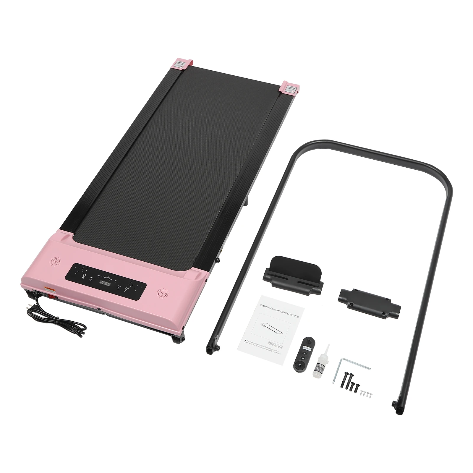 2 in 1 Folding Treadmill Under Desk Electric Treadmill with Remote Control and LED Display Walking Jogging for Home Office