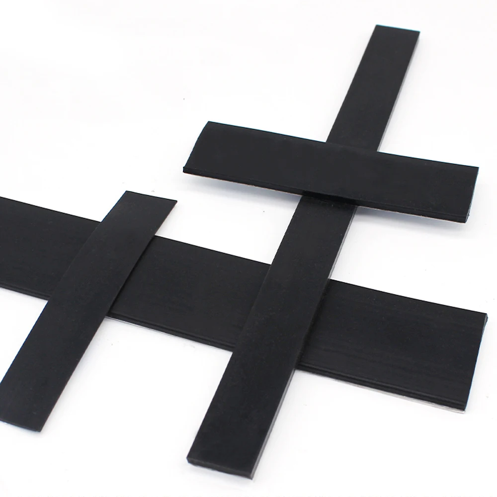 Black Solid Rubber Flat Strip Sealing Gaskets Damper Pads Thick 1/2/3/5mm Width 10/15/20/25/30/35/40/50/60/80/100mm 1/3/5Meter