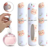 5ml Mini Perfume Bottle Essential Oil Alcohol Spray Atomizer Bottle Spray Rotating Bottle Refillable Empty Cosmetic Containers 5