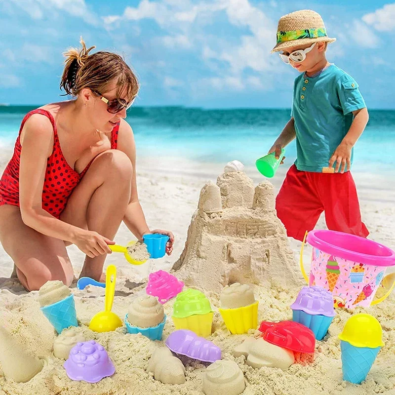 

Summer Beach Set Toys for Kids Digging Sand Plastic Bucket Watering Bottle Shovels Children Water Game Tools Gifts