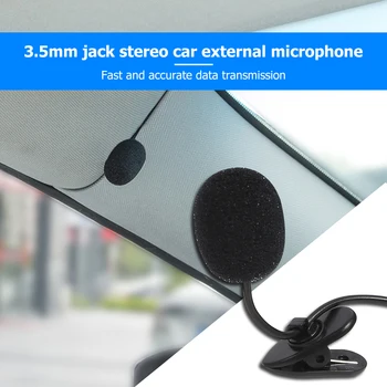 Mini microfono per auto Jack stereo da 3,5 mm Microfono audio per auto Comunicazione vivavoce antirumore per lettore GPS DVD per veicoli