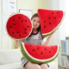 Simulation Watermelon Plush Fruit Pillow Soft Stuffed Lifelike Toy Round Cushion Stuffed Plants Plush Decor Kids Gift 1