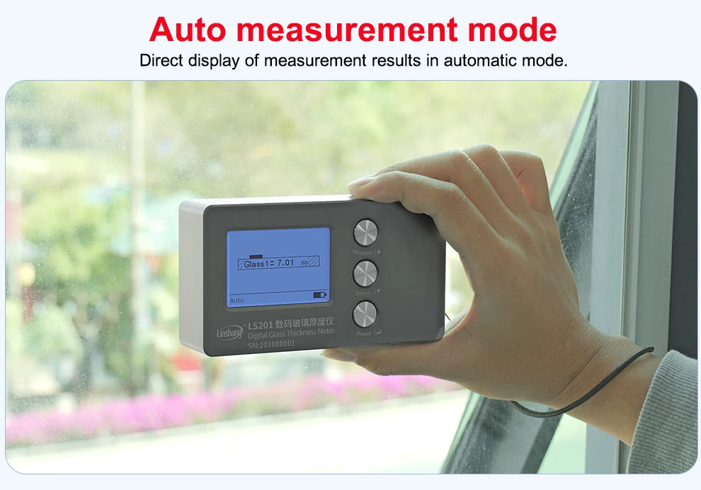 Glass Thickness Gauge Digital Laser Glass Thickness Meter Window Glazing Measuri