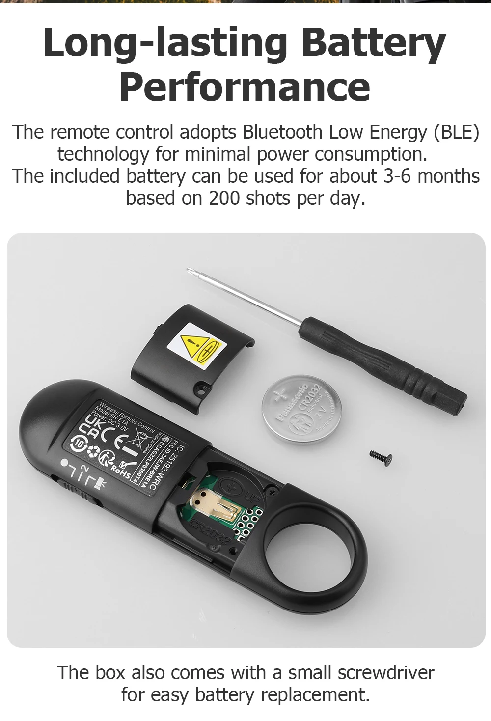 BR-E1A Wireless Remote Control for EOS R10 R6 R5C R RP M50II M6II 850D 200DII 2