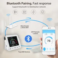 Tuya WiFi Smart Air Conditioner Controller Temperature Humidity Infrared Controller USB Power LCD Touch Screen Google Home Alexa - Image 3