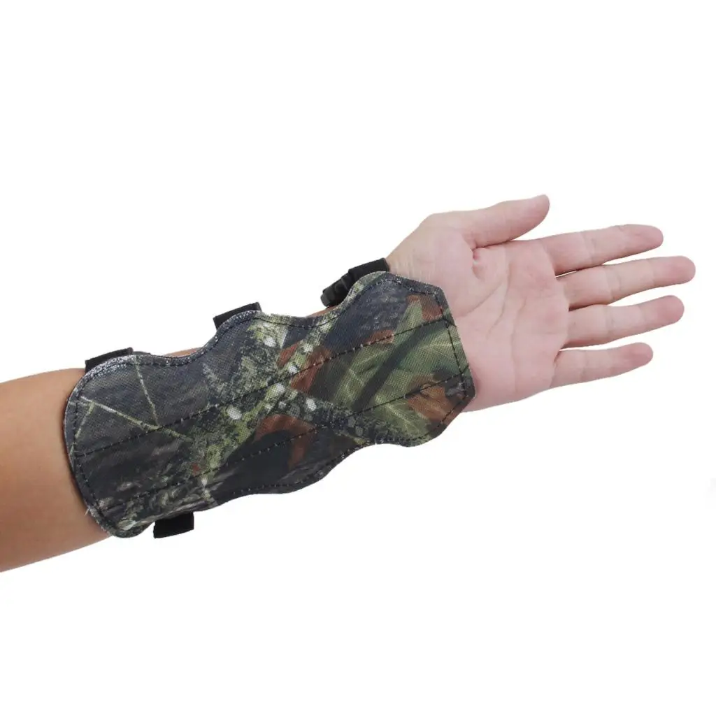 Leather Arm Guard 3 Adjustable Straps Hunting Armband