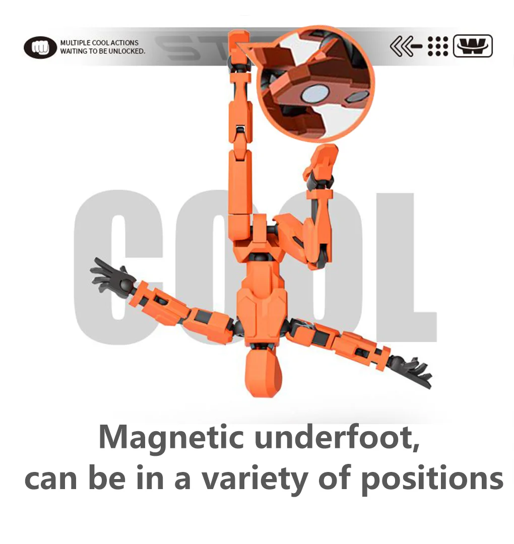 

Моделирующая 3d-фигурка Lucky 13 четырех поколения, мульти-шарнирная экшн-фигурка, модель ручной сборки, игрушка может быть адсорбирована