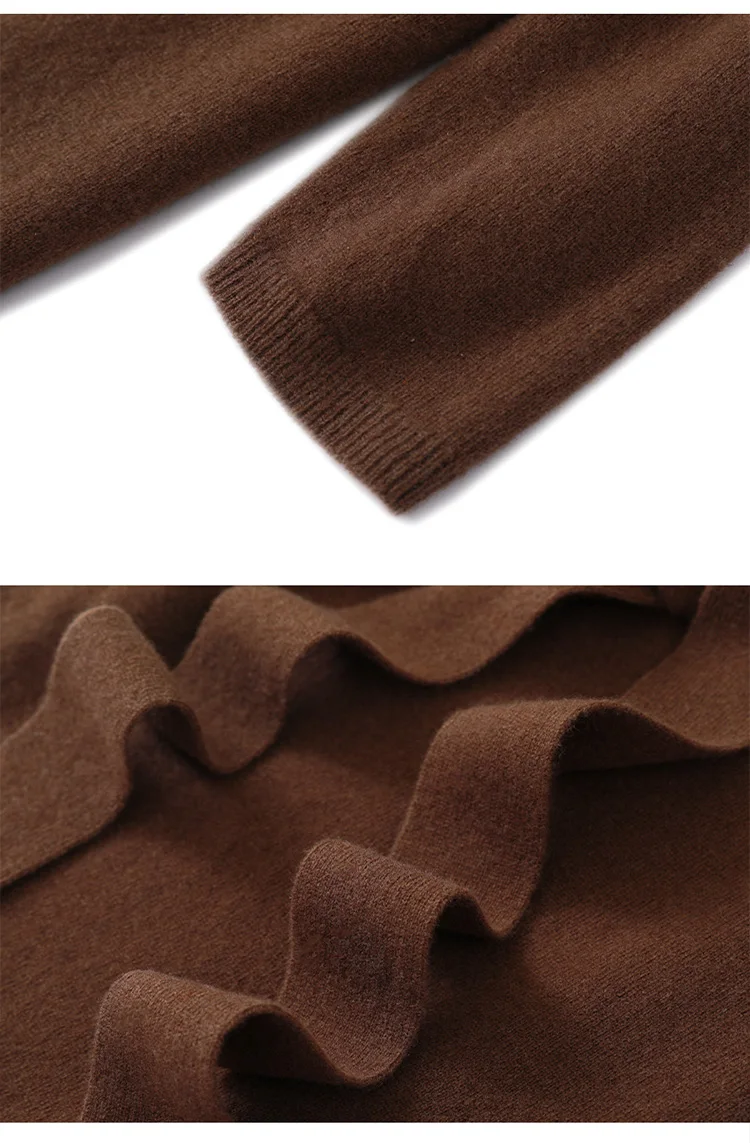 Women's wool sweater 100% pure wool women's dress 2024 autumn and winter new high neck long sweater slim knit bottom sweater