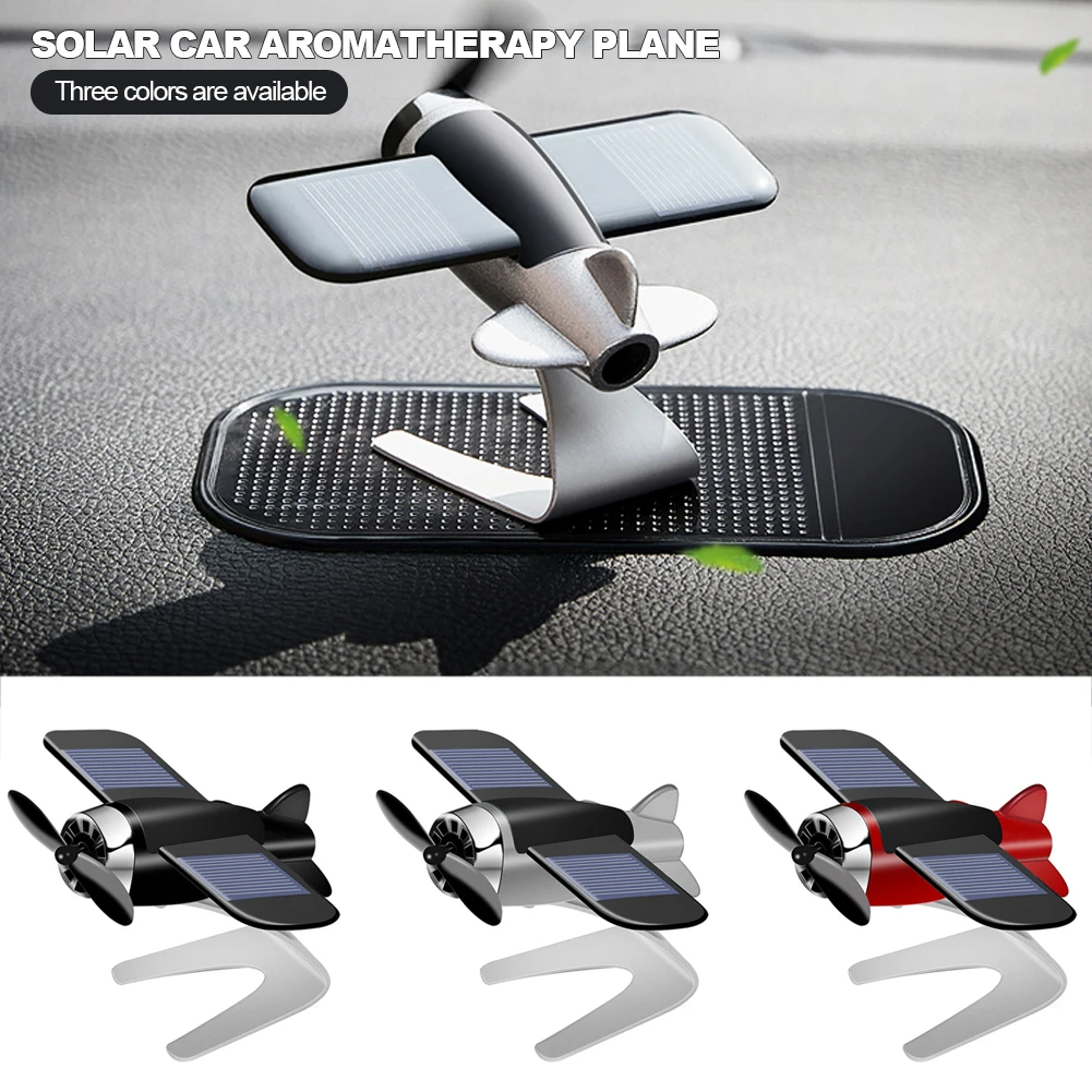 Car Air Freshener Smell In The Styling Solar Airplane Model Center Console Decoration Auto