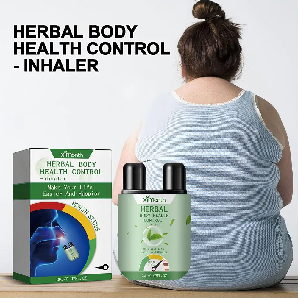 Herbal Body Health Control Inhaler Refreshing Awakening Brain Nose Breathing Nasal Stopper Stick 2ml