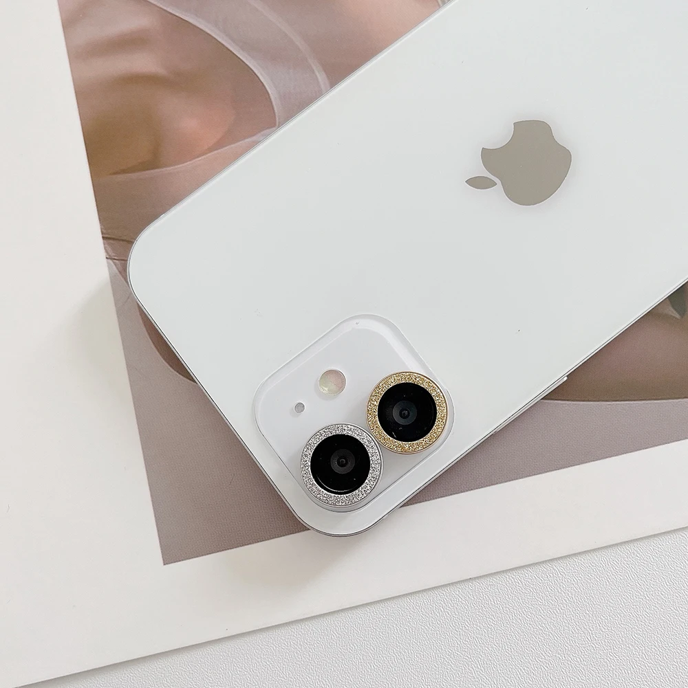 Elegant Metal Ring Camera Lens Protector - Full Coverage Glass Lens Film