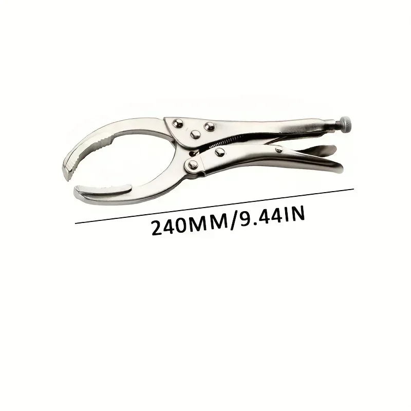 Heavy-Duty 1pc Oil Filter Wrench Pliers | 9.5in Locking Grip Tool for Easy Removal & Replacement Filter Replacement Steel Tool