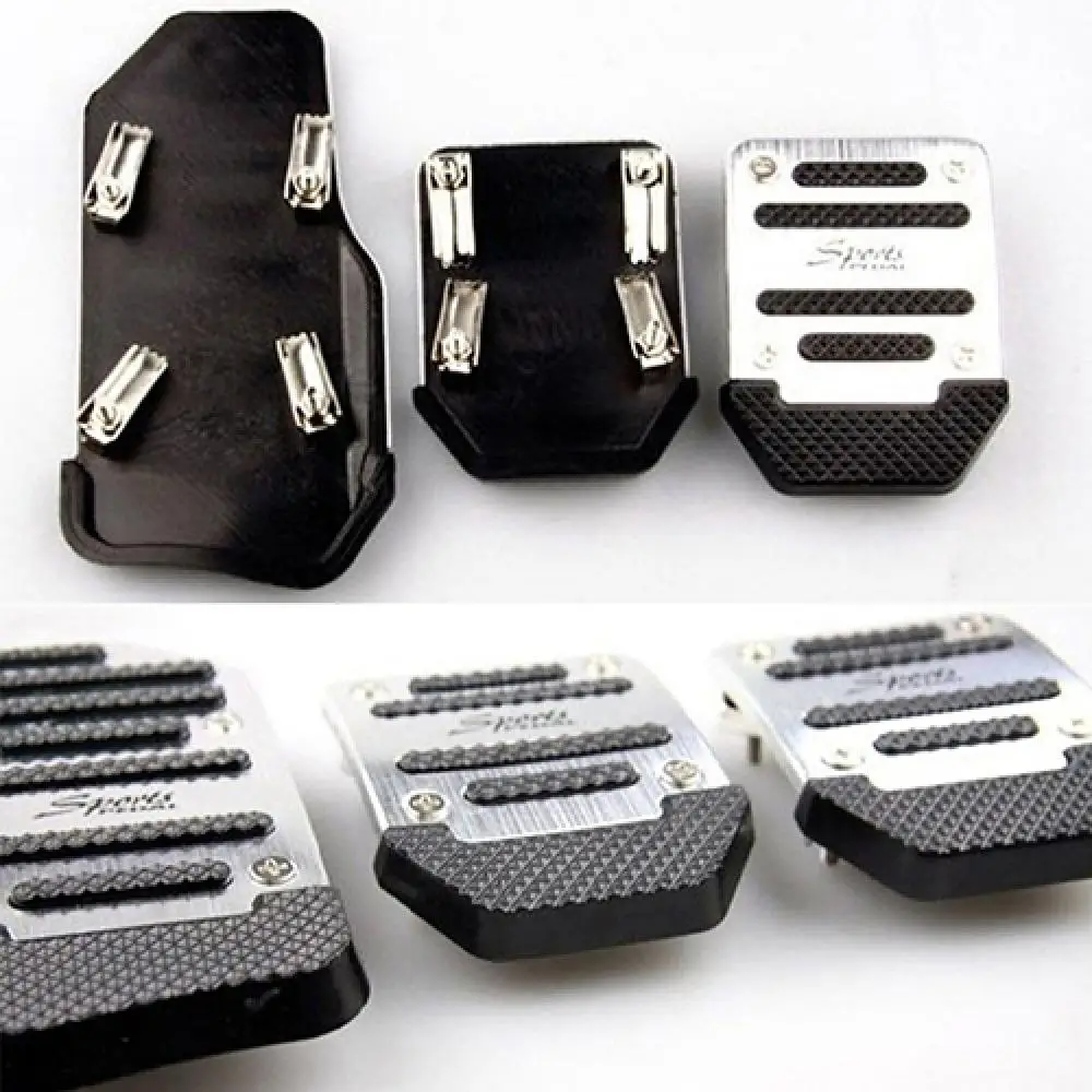 Universal Aluminum Manual Transmission 3 pcs Car Nonslip Pedal Manual