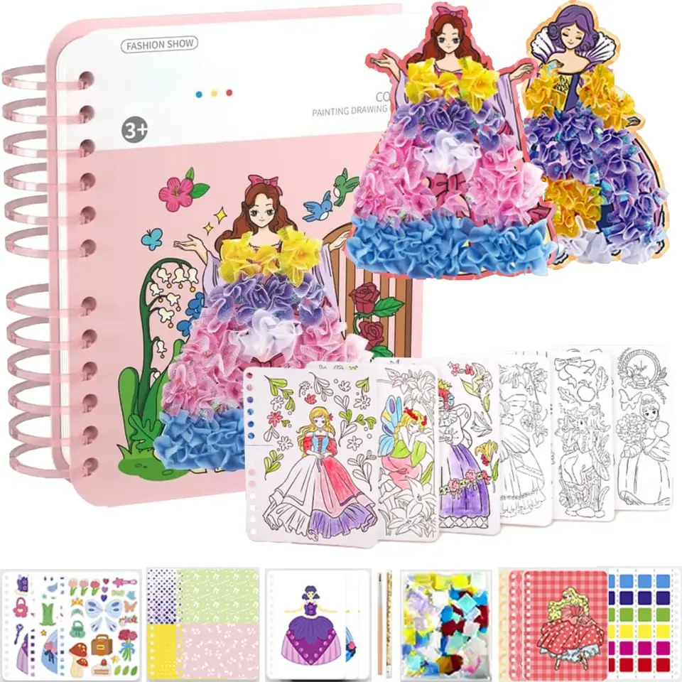 arte cutucar - Livro atividades design moda para vestir princesas,Kit  artesanato em feito à mão quebra-cabeça pintura perfurada para crianças  meninas presentes Kagrote : : Brinquedos e Jogos