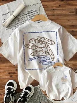 Back Print Five Loaves Two Fish Christian T Shirt Women Matthew 14:21 Bible Verse Graphic Tee Summer Casual Loose Harajuku Top 1