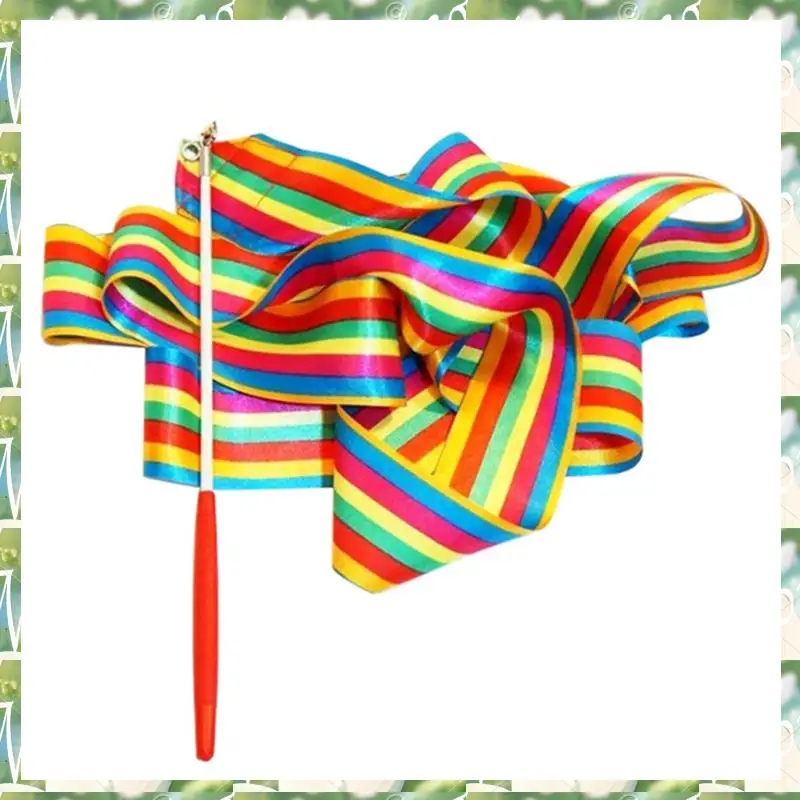 Ribbon Dance Rainbow Ribbon Colorful Gymnastics Gymnastics Rope Sporting Goods (2M)