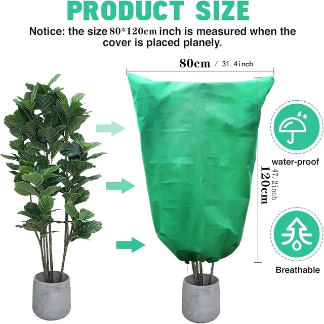 Winter Protection Bag Against Freeze For Plant Cover Garden Plant With Zip Drawstring Breathable 6