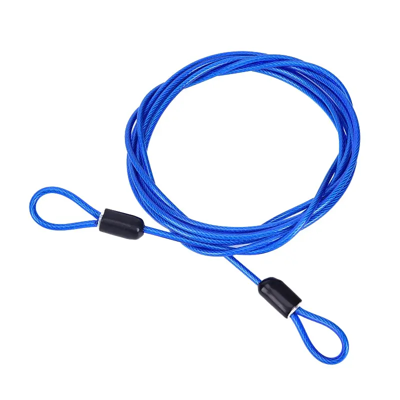 Description Picture 3 of item2 Meters Bike Security Double Loop Cable Strong Braided Steel For Bike Bicycle Motorcycles Chain Lock Useful Anti-theft