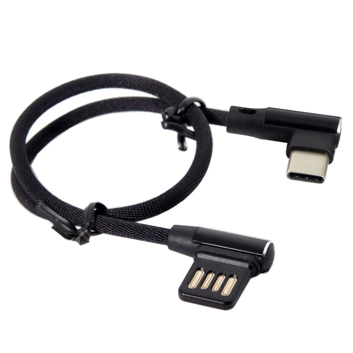 Usb-C 3.1 Type-C To Left Right Angled 90 Degree Usb 2.0 Data Cable with Sleeve For Tablet & Phone 15Cm usb charging cable
