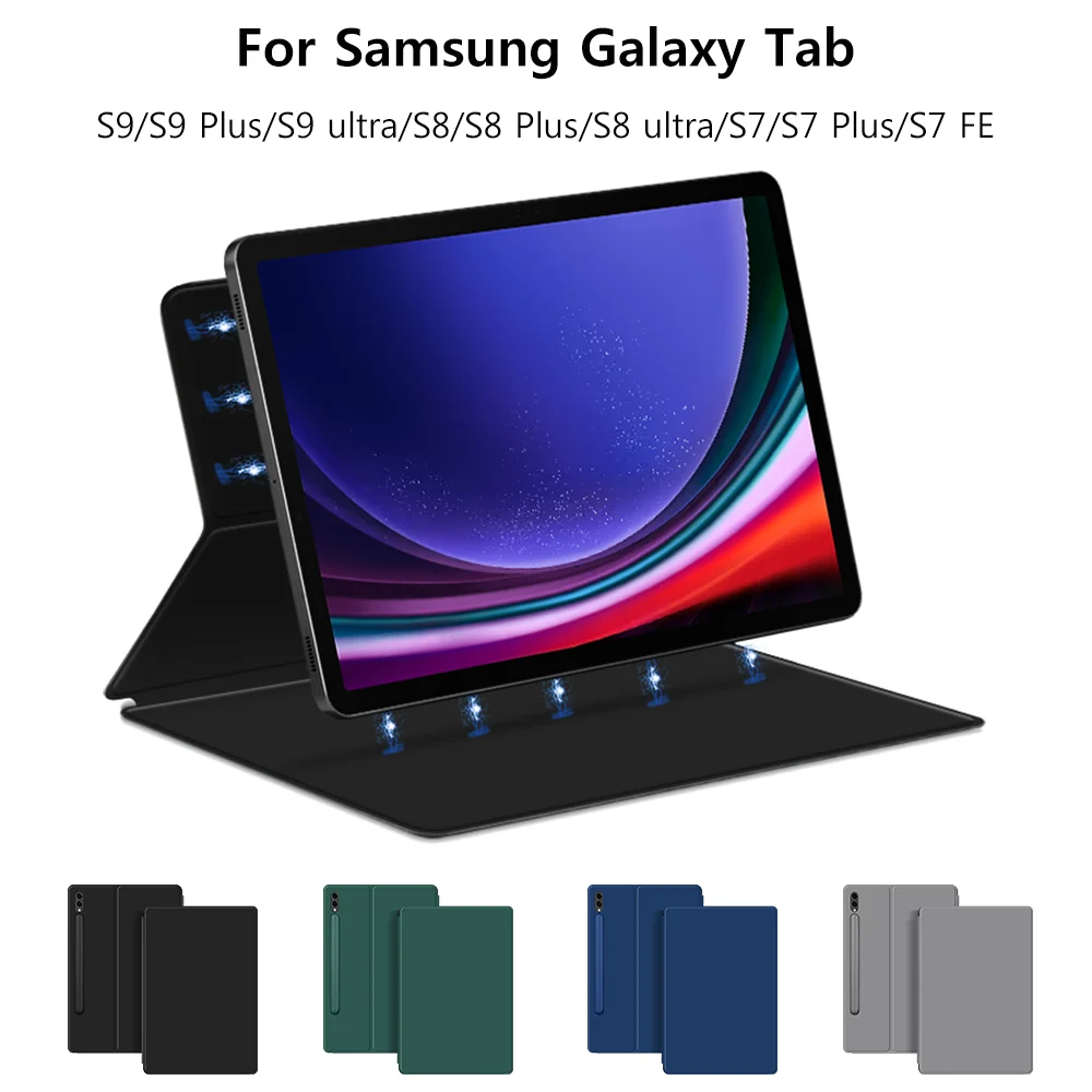 Estojo Magnético à Prova de Choque para Samsung Galaxy Tab s9 s8 Ultra s7 fe Plus Tablet Cover