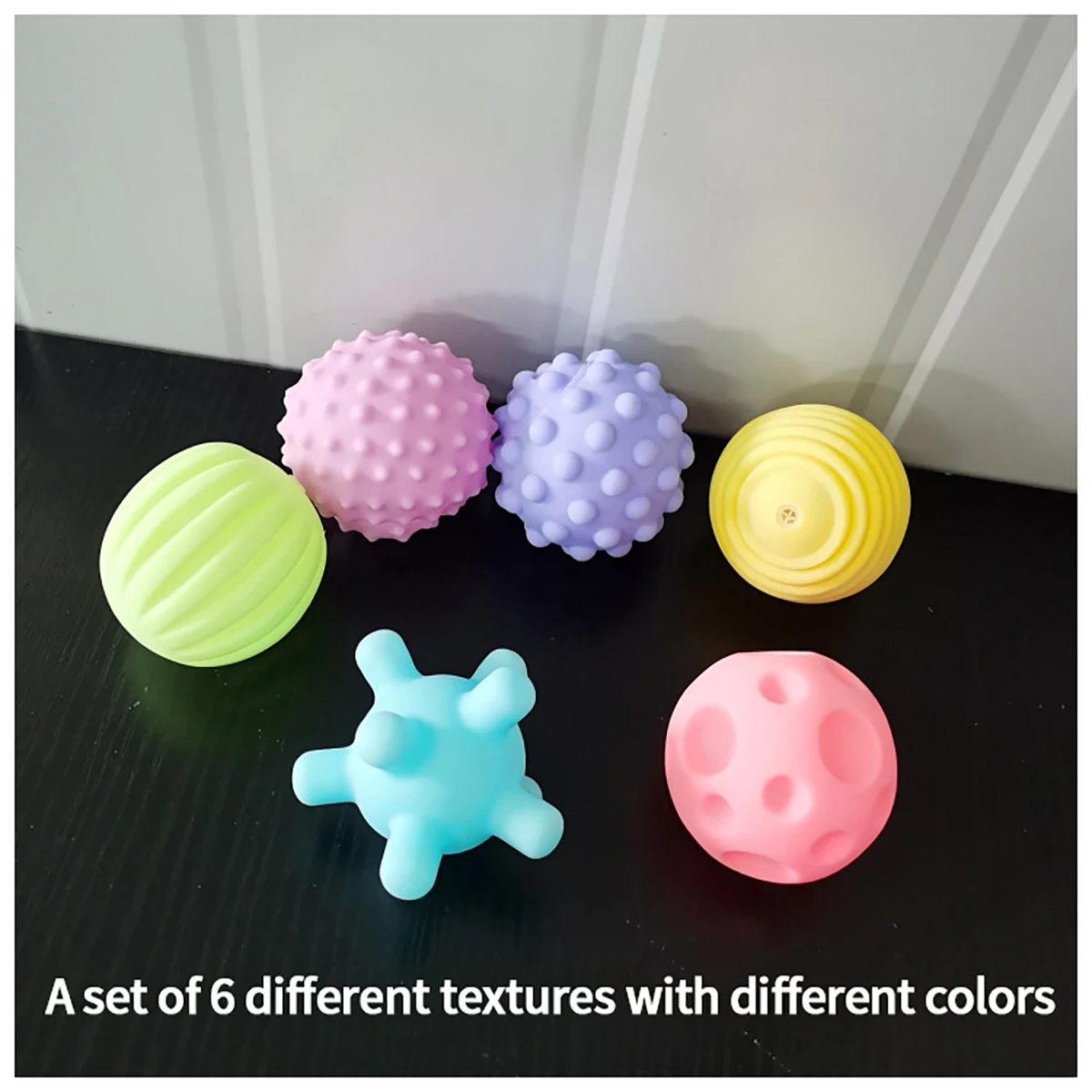 Children's toy ball baby grip ball hair ring soft rubber playing toy rubber ball pinch ring can bite 3