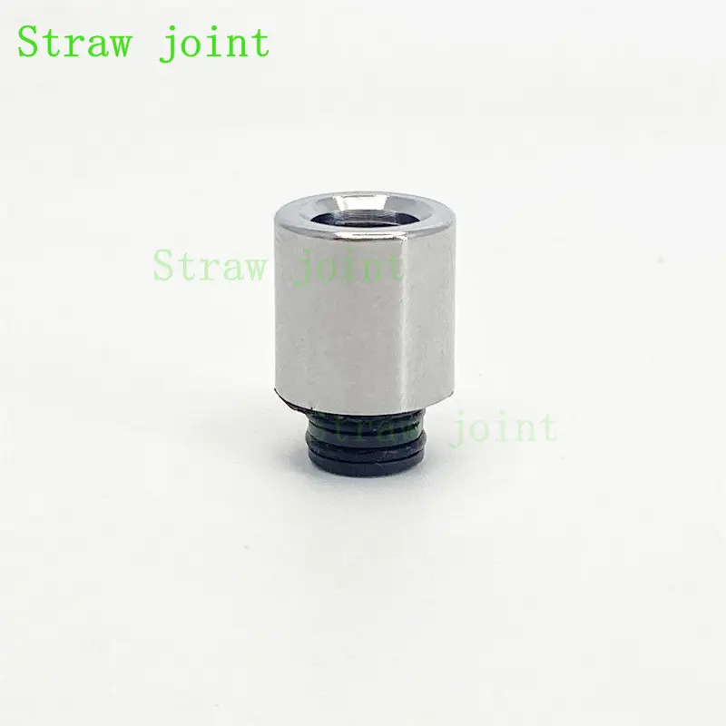 1PCS 510 Stainless Steel POM Dripper Straw Joint AliExpress