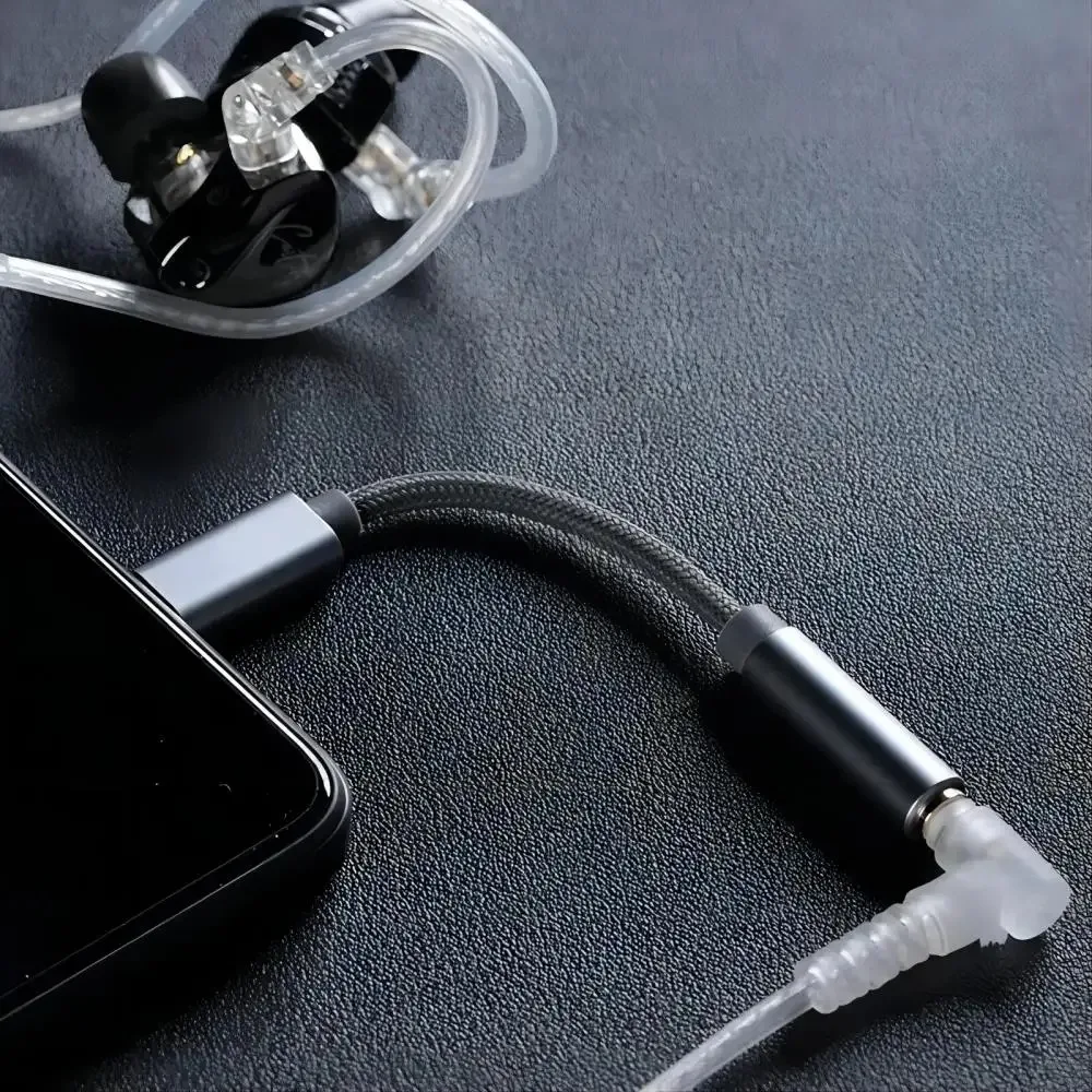 KZ AM01 Type-C - 3.5mm 오디오 어댑터 32bit/384kHz Hi-Fi DAC + IC 앰프 듀얼 칩 이어폰 오디오 케이블