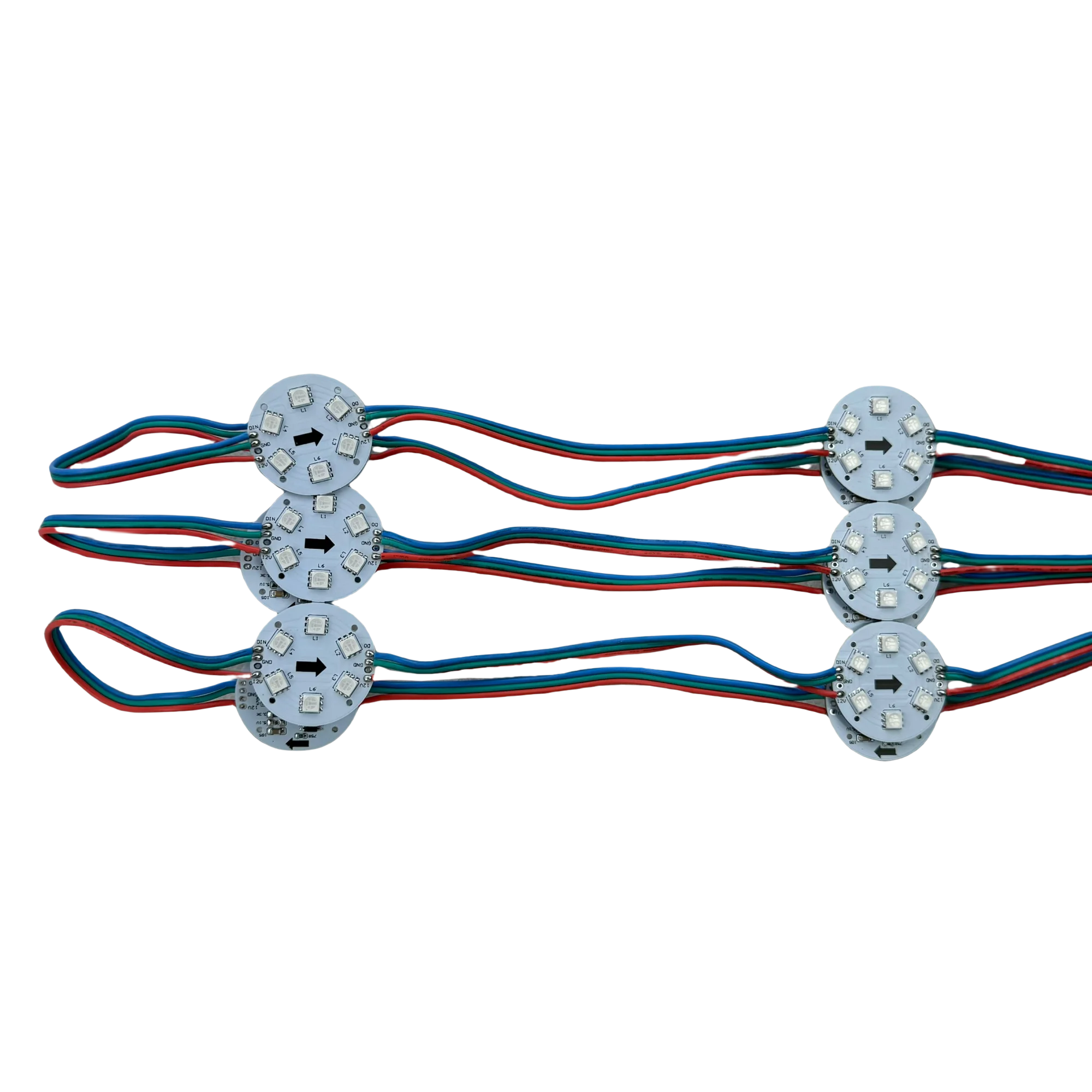 20 Pixels/String 38mm diameter WS2811 Pixel Module,non-waterproo;1.44W;DC12V RGB IC Addressable